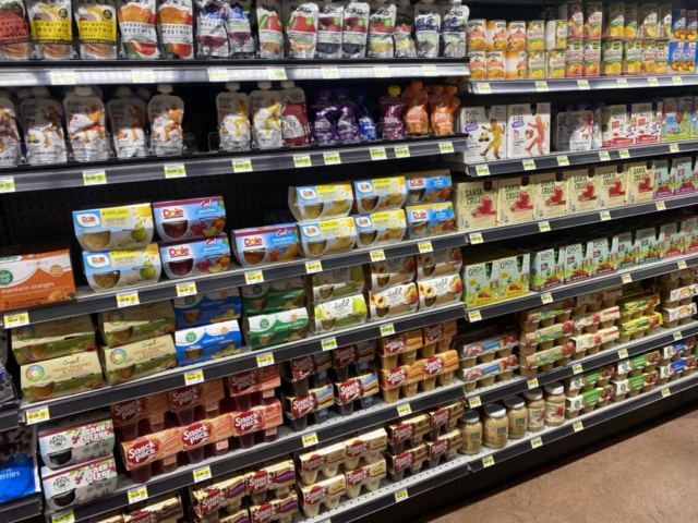 Sol Foods Supermarket - Aisle 5 - Canned fruit, Smoothie pouches